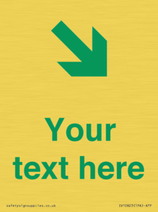 Custom Safe Condition inverse: Green Down right arrow